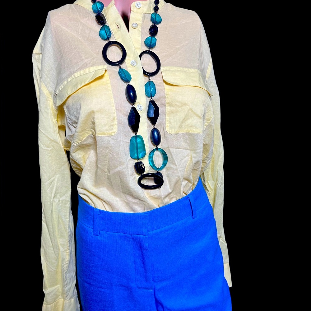 Ann Taylor Yellow Button-Up Blouse